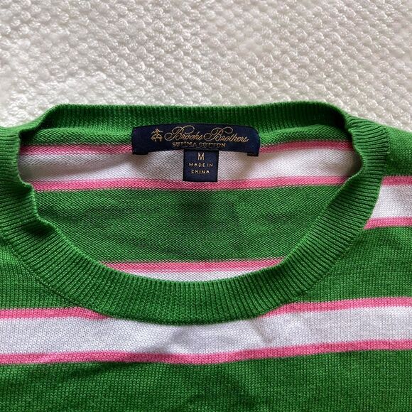 BROOKS BROTHERS STRIPED SWEATER – SUPIMA COTTON - Picture 3 of 4
